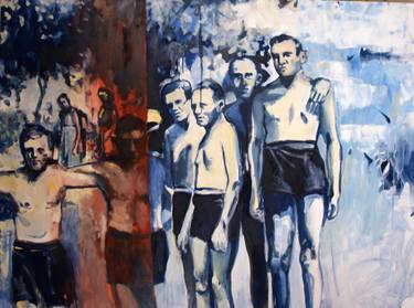 Original Fine Art Men Painting by Małgorzata Lazarek