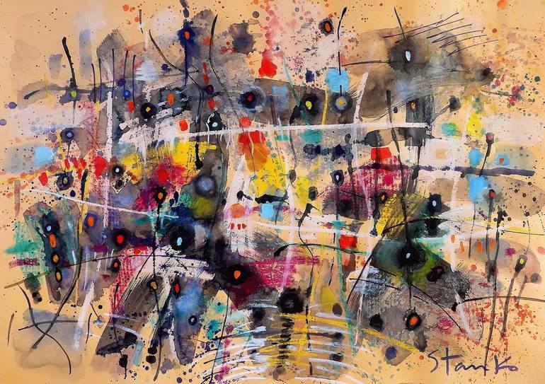 Print of Abstract Expressionism Music Paintings by Stanislav Bojankov