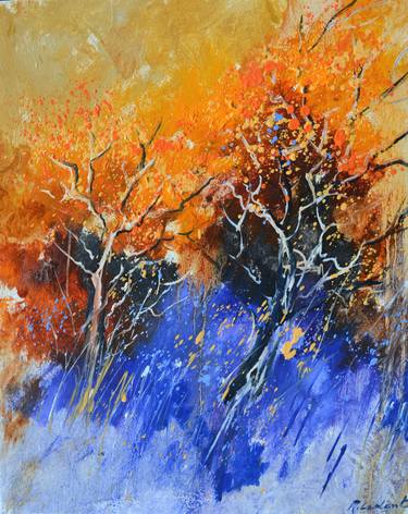 Original Impressionism Botanic Paintings by Pol Ledent