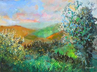 Original Expressionism Landscape Painting by Pol Ledent