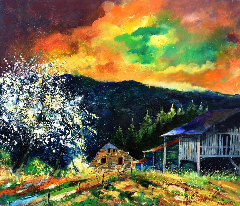 Print of Impressionism Landscape Paintings by Pol Ledent