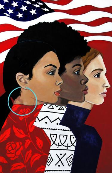 Original Figurative Political Paintings by Ilaamen Pelshaw