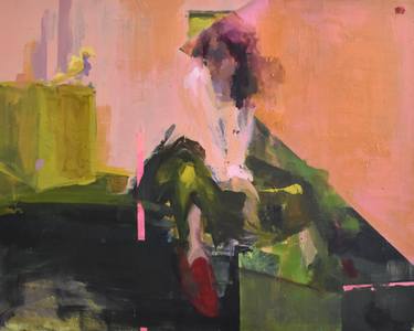 Original Modernism People Painting by Karin Thijs