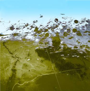 Original Abstract Aerial Printmaking by Iskra Johnson