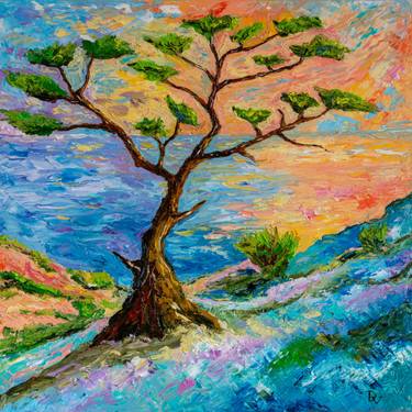 Original Impressionism Tree Paintings by Vladyslav Durniev