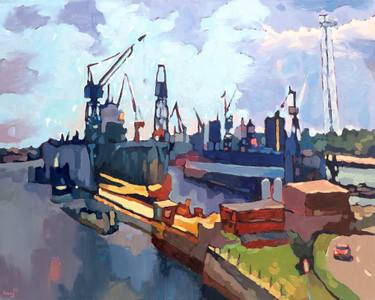 Original Impressionism Ship Paintings by Ivan Onnellinen