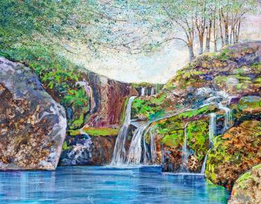 Original Expressionism Landscape Painting by Calina Lefter