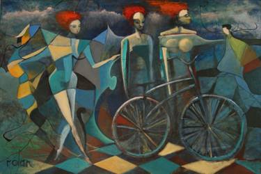 Print of Contemporary Bicycle Paintings by Rolandas Butkevičius