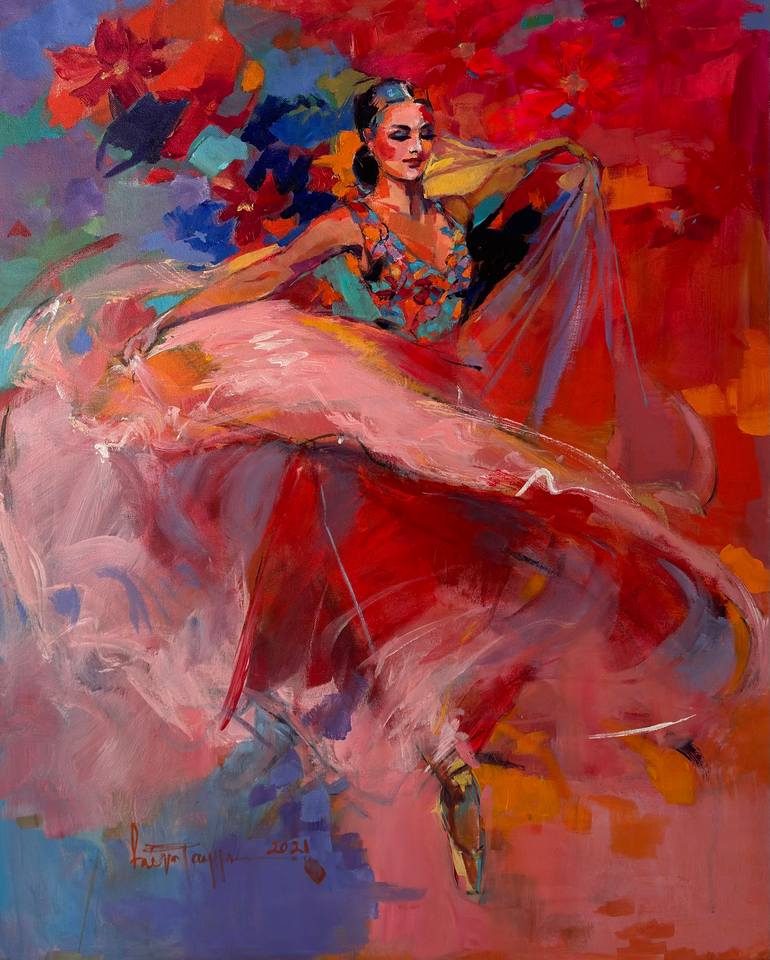 Original Impressionism Women Paintings by Faiqa Uppal