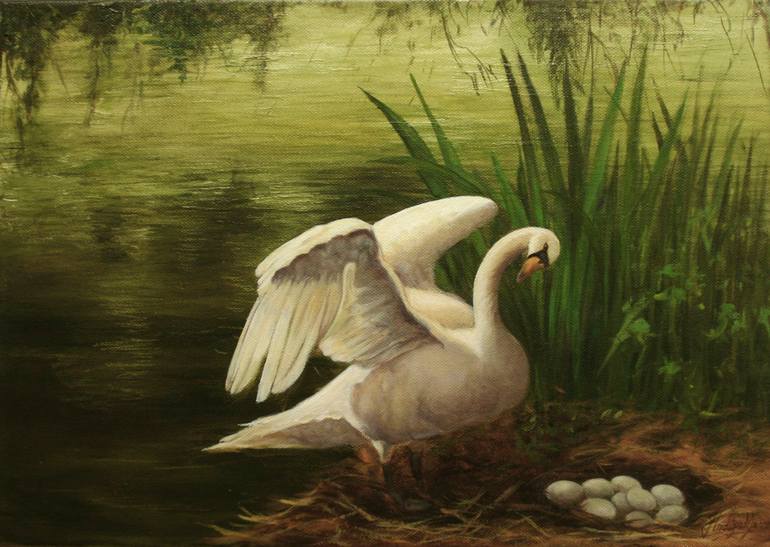 Original Figurative Animal Paintings by Jane Moore