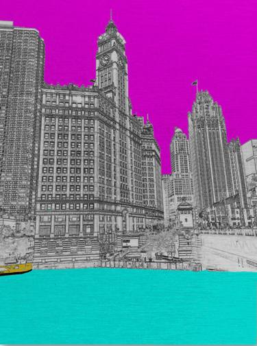 Original Modern Architecture Mixed Media by Michael Wallner