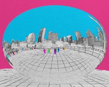 Original Modern Architecture Mixed Media by Michael Wallner