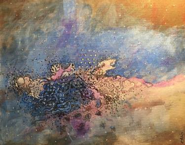 Original Abstract Expressionism Abstract Painting by Alain Godefroid