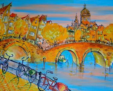 Original Modern Architecture Painting by Elva Polyakova