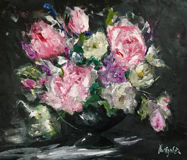 Original Impressionism Floral Painting by Margareth Meulmeester