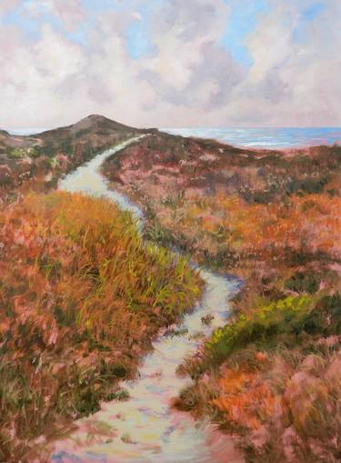 Print of Impressionism Seascape Paintings by Joy Parks Coats