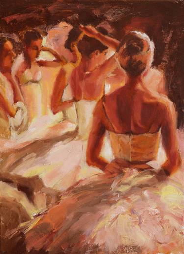 Original Figurative Performing Arts Paintings by Hunjung Kim