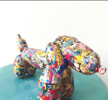 Original Abstract Dogs Sculpture by Gary Low