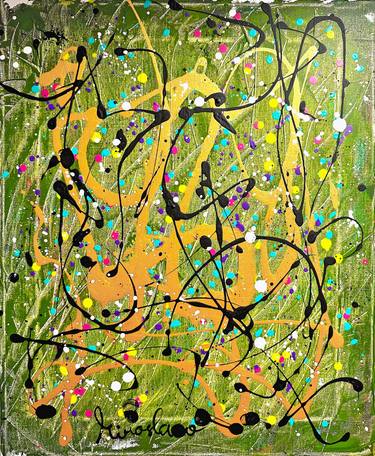 Original Abstract Expressionism Abstract Painting by Miroslavo Stiburek