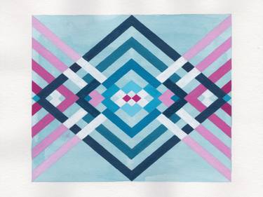 Original Abstract Geometric Paintings by Caroline Rager