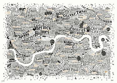 Original Conceptual Cities Printmaking by Dex X