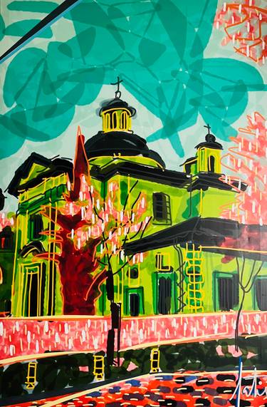 Original Expressionism Architecture Mixed Media by Santiago Esteban Glez