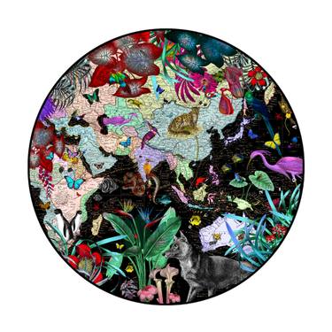 Original Illustration World Culture Printmaking by Kristjana S Williams