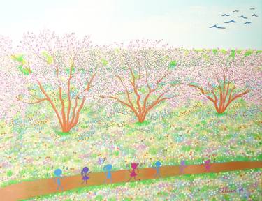 Original Abstract Children Painting by Alina Deutsch