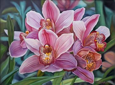 Original Realism Floral Painting by Madalena Lobko-Zampassi