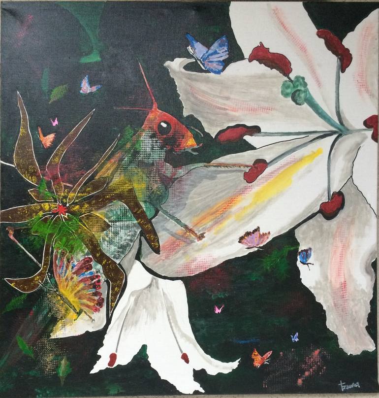 Original Modern Floral Paintings by Turgut Ersavas