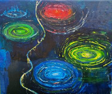 Original Abstract Painting by Flávia Pinheiro Costa