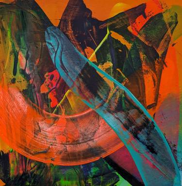 Original Abstract Expressionism Abstract Painting by Rudeen Gibson