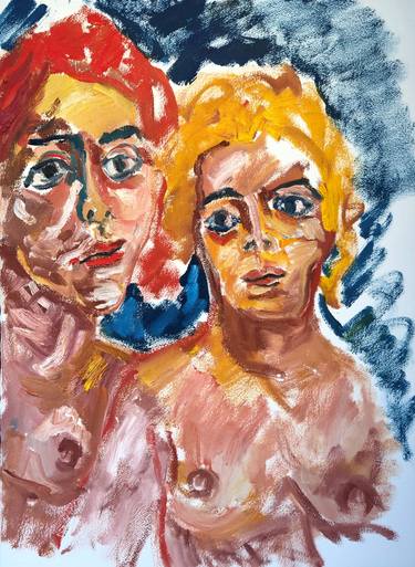 Original Portraiture People Painting by Victor Mashaal