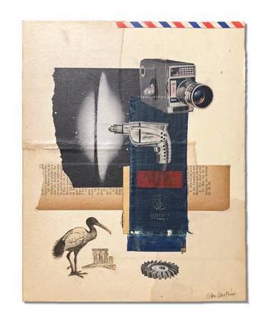 Original Dada Outer Space Collage by Glen Gauthier