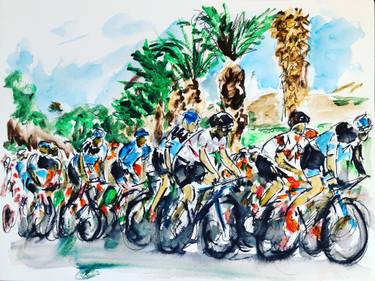 Original Abstract Expressionism Bicycle Paintings by Garth Bayley