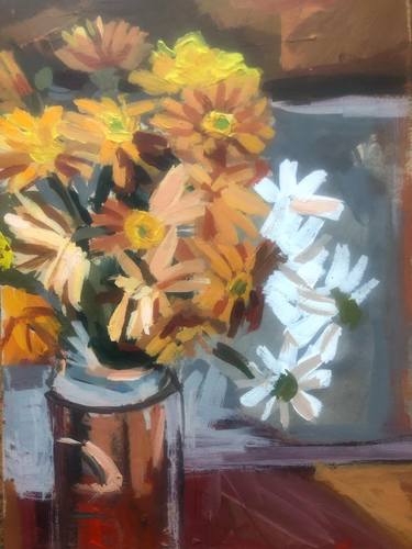 Original Figurative Nature Painting by Jelena Black Grass Milovanovich