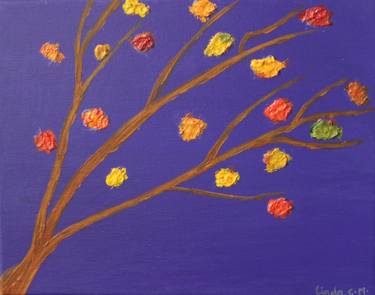 Original Abstract Tree Painting by Linda Mackay