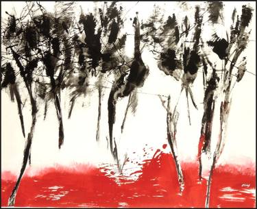 Print of Minimalism Tree Paintings by Ching Ma