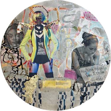 Original Figurative Women Mixed Media by Marita Tobner