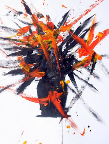Original Abstract Expressionism Abstract Painting by Kerkache Hamid