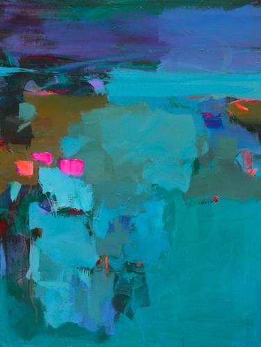 Original Abstract Outer Space Paintings by Ute Laum