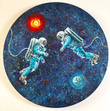 Original Impressionism Outer Space Painting by Lena Smirnova