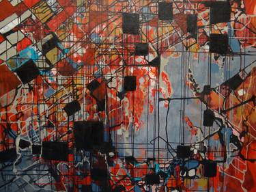 Original Abstract Aerial Paintings by Shelley Heffler