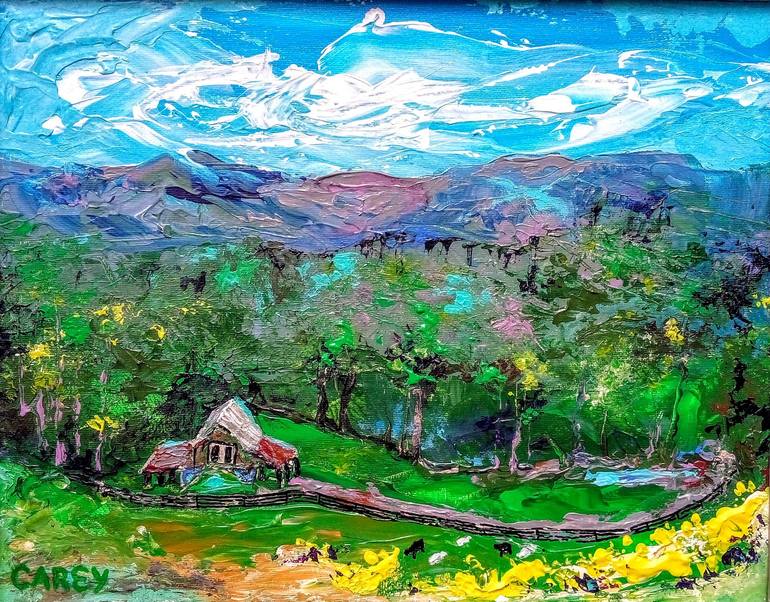Print of Impressionism Landscape Paintings by Sheila Carey