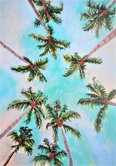 Print of Art Deco Tree Paintings by Alexandra Djokic