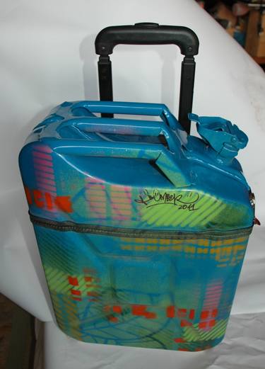 Original Abstract Expressionism Graffiti Sculpture by Helge Steinmann Bomber