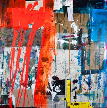 Original Abstract Expressionism Abstract Collage by Niki Hare