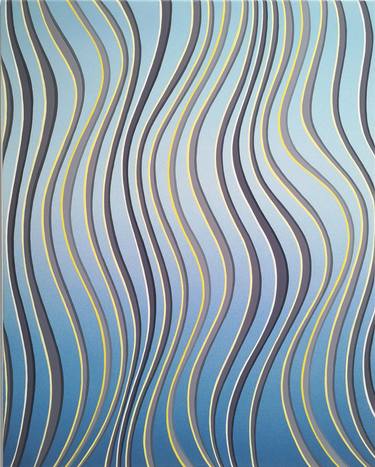 Original Conceptual Geometric Paintings by Krisztina Dozsa-Farkas