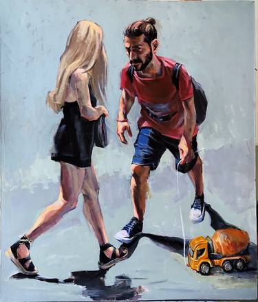 Original Figurative Love Painting by Zaza Aspanidze