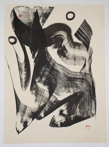Original Abstract Calligraphy Drawing by Maomeii Be